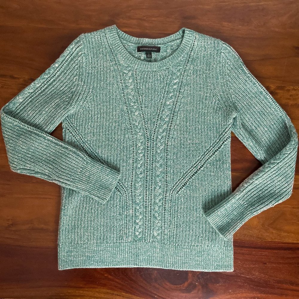 Banana Republic Sweater Seafoam Merino Wool Blend